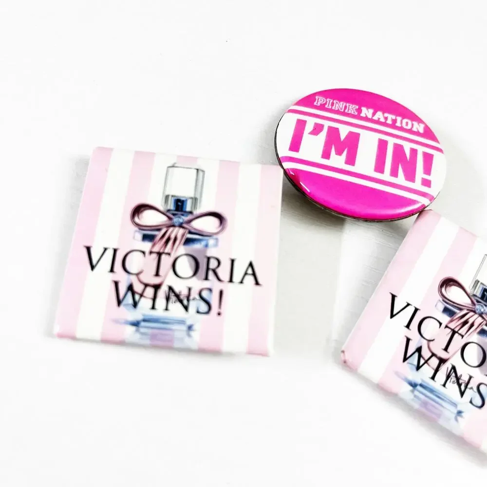 Victoria's Secret Pink Nation and Perfume Pin Badge Lot Y2K